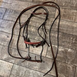 Hackamore Brown Leather Horse Headset